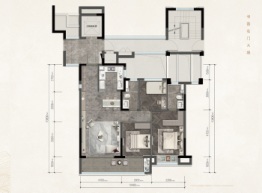 中海·玖樾3室2厅1厨2卫建面110.00㎡