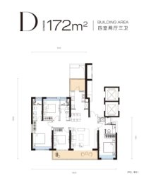 武汉城建·中央雲璟4室2厅1厨3卫建面172.00㎡