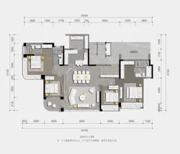 香港置地启元4室2厅1厨3卫建面174.0㎡