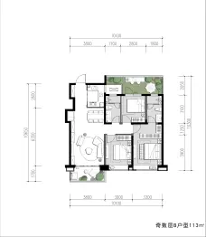 绿城·春鸣里3室2厅1厨2卫建面113.00㎡