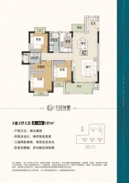 滨江花伴里3室2厅1厨2卫建面121.00㎡