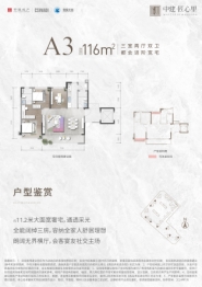 中建·匠心里3室2厅1厨2卫建面116.00㎡