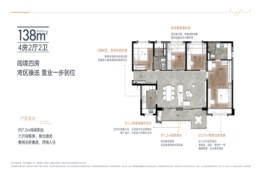 万科深业颐湾花园4室2厅1厨2卫建面138.00㎡