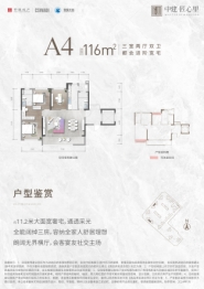 中建·匠心里3室2厅1厨2卫建面116.00㎡