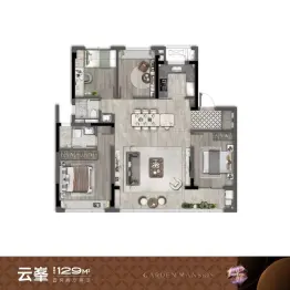 华润置地·观云润府4室2厅1厨2卫建面129.0㎡