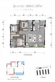 邦泰·西宸天骄3室2厅1厨2卫建面104.00㎡