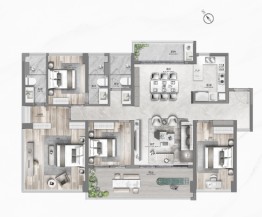 华侨城半月岛纯水岸4室2厅1厨2卫建面172.00㎡