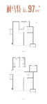 莹湖苑叠拼叠上97平户型