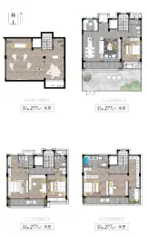 隐秀府6室2厅1厨4卫建面277.0㎡