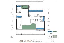 中禧誉景江南4室2厅1厨2卫建面103.0㎡