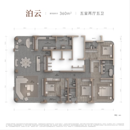 维科大家逸庐4室2厅1厨5卫建面360.00㎡