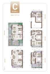 泰基海都·天銮4室6厅1厨6卫建面394.00㎡