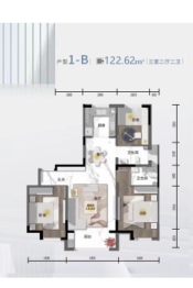 龙嘉水苑3室2厅1厨2卫建面122.62㎡