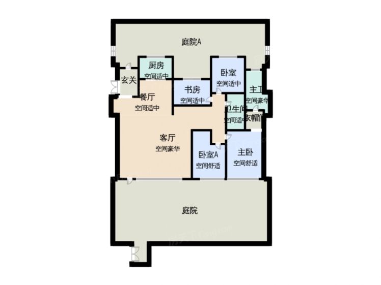 沈阳龙湖·双珑原著4室2厅3卫1厨185.00㎡户型图-沈阳房天下