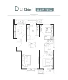 中山路19033室2厅1厨2卫建面126.0㎡