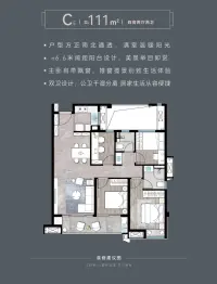 建发朗云4室2厅1厨2卫建面111.00㎡