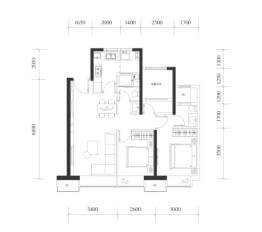 中建·理想城3室2厅1厨2卫建面89.00㎡