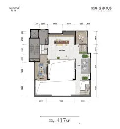 龙湖·景粼天序10室6厅1厨4卫建面417.0㎡