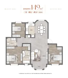 贝肯山3室2厅2卫建面149.00㎡