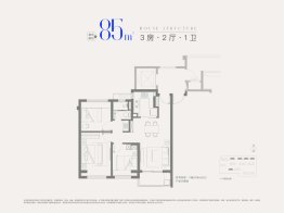 招商象屿·星耀翠湾3室2厅1厨1卫建面85.00㎡