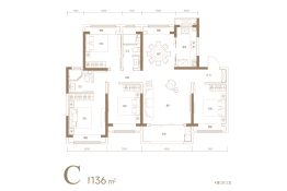 佳运·瑞璟湾4室2厅1厨2卫建面136.00㎡