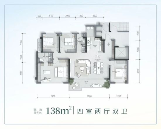 龙湖金牛迎宾大道49亩新项目 户型图