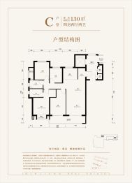 滨江城投·望品4室2厅1厨2卫建面130.0㎡