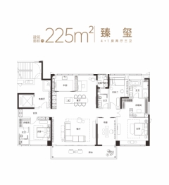 华发四季云玺5室2厅1厨3卫建面225.00㎡