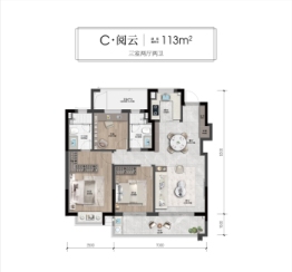 轨交·阅塘著府3室2厅1厨2卫建面113.00㎡