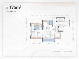 招商蛇口·天青府4室2厅1厨3卫建面175.00㎡