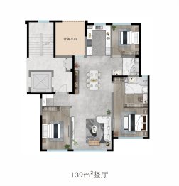 中交绿城·蘭园3室2厅1厨2卫建面139.00㎡