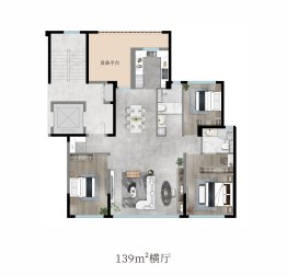 中交绿城·蘭园3室3厅3厨3卫建面139.00㎡