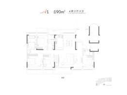 浦开摩登江南4室2厅1厨3卫建面190.00㎡