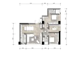 中国华商交子公馆3室2厅1厨2卫建面186.00㎡