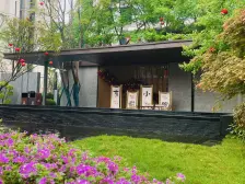 科学城地铁洋房小区正中俯瞰中庭板式结构