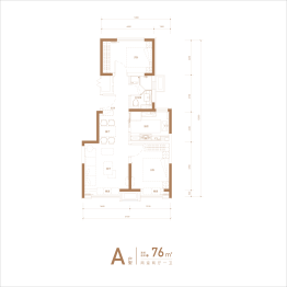 巨燕·燕京府2室2厅1厨1卫建面76.00㎡