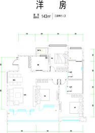 众邦·长安郡3室2厅1厨2卫建面143.00㎡