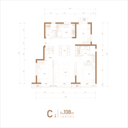 巨燕·燕京府3室2厅1厨2卫建面108.00㎡