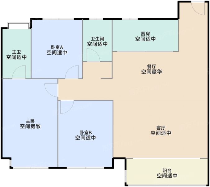 上海中环桃源里3室2厅2卫1厨126.00㎡户型图-上海房天下