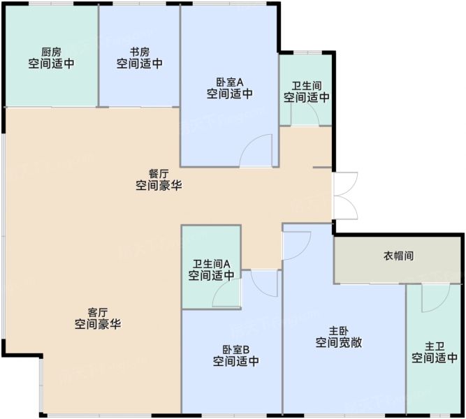 上海中环桃源里4室2厅3卫1厨177.00㎡户型图-上海房天下