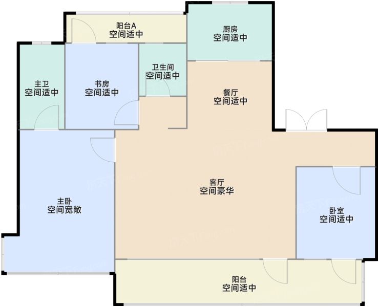 济南保利·琅悦4室2厅2卫1厨143.00㎡户型图-济南房天下