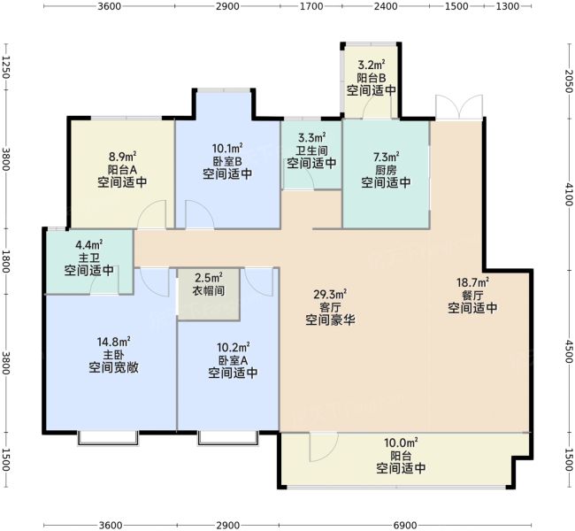重庆渝开发贯金和府3室2厅2卫1厨139.27㎡户型图-重庆房天下