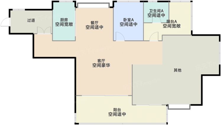 惠州中海龙湖臻如府4室2厅3卫1厨164.00㎡户型图-惠州房天下
