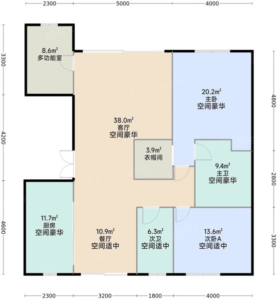 海南佳元·江畔锦御3室2厅2卫1厨167.00㎡户型图-海南房天下