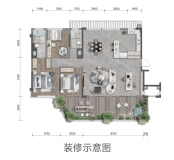 自在莲花湖建面129㎡四代户型