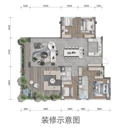 自在莲花湖4室2厅1厨2卫建面143.00㎡