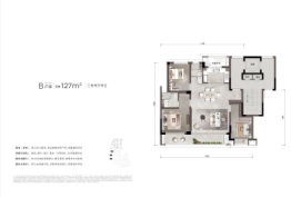 翠岚轩3室2厅1厨2卫建面127.00㎡