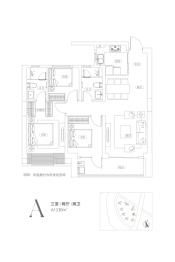 中国电建地产·洺悦江湾3室2厅1厨2卫建面130.00㎡