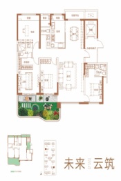 新投·富美云墅4室2厅1厨3卫建面168.00㎡