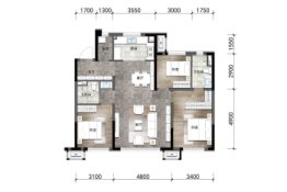 保利·和光屿湖3室2厅1厨2卫建面115.00㎡